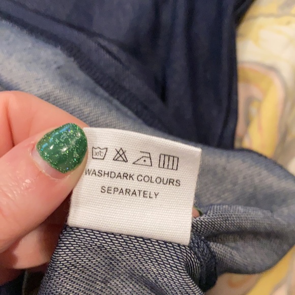 EUC Adorable Essentials Size 12 Girls Stretch Navy Blue Long Sleeve Top Shirt - Picture 10 of 11